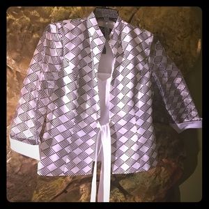 R & M collection 2pc after five / black tie top